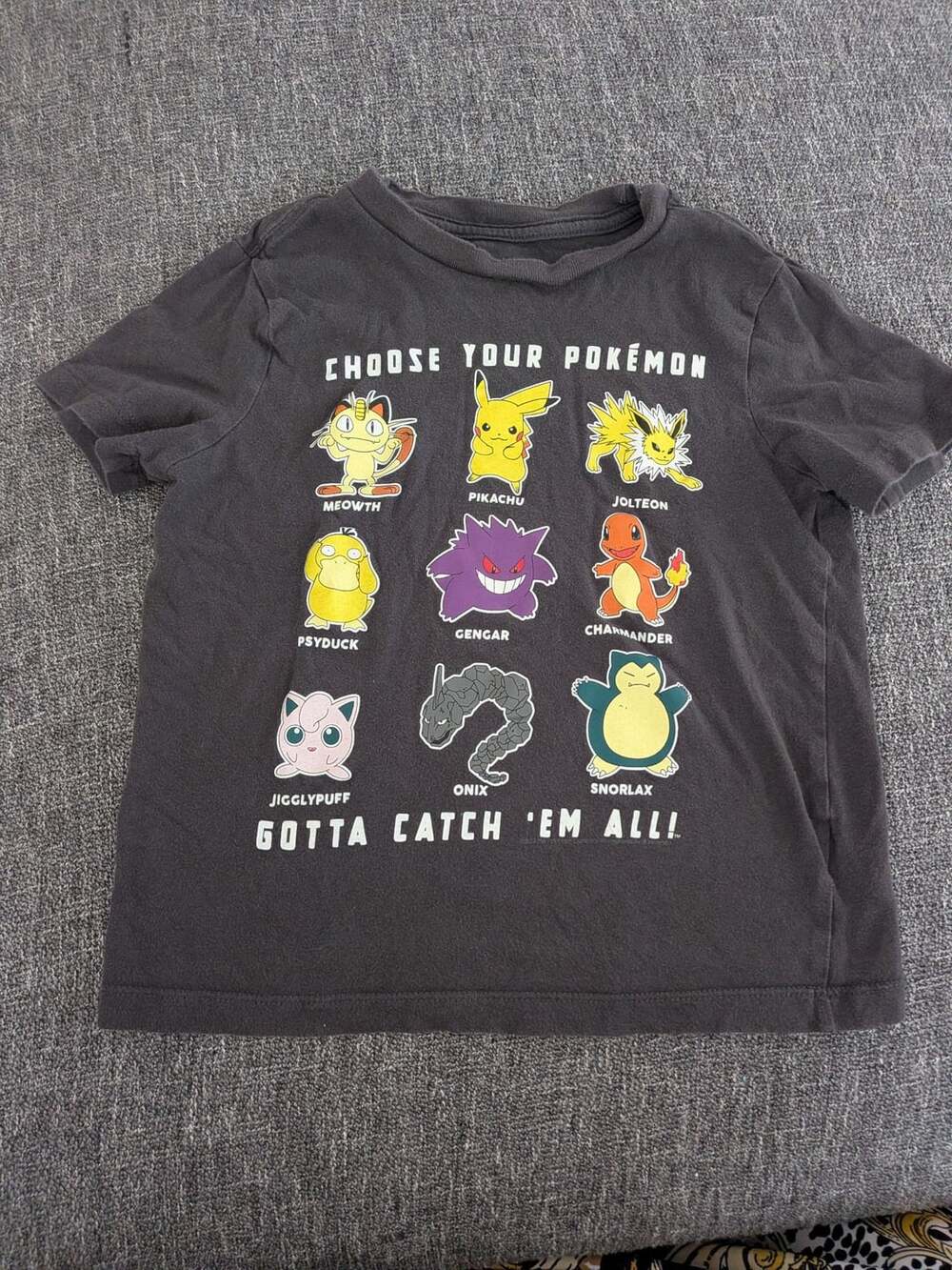 Old Navy Pokemon Graphic T-Shirt Size XS (5) Black Gotta Catch 'Em All